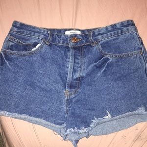 Forever 21 Dark blue high waisted jeans shorts